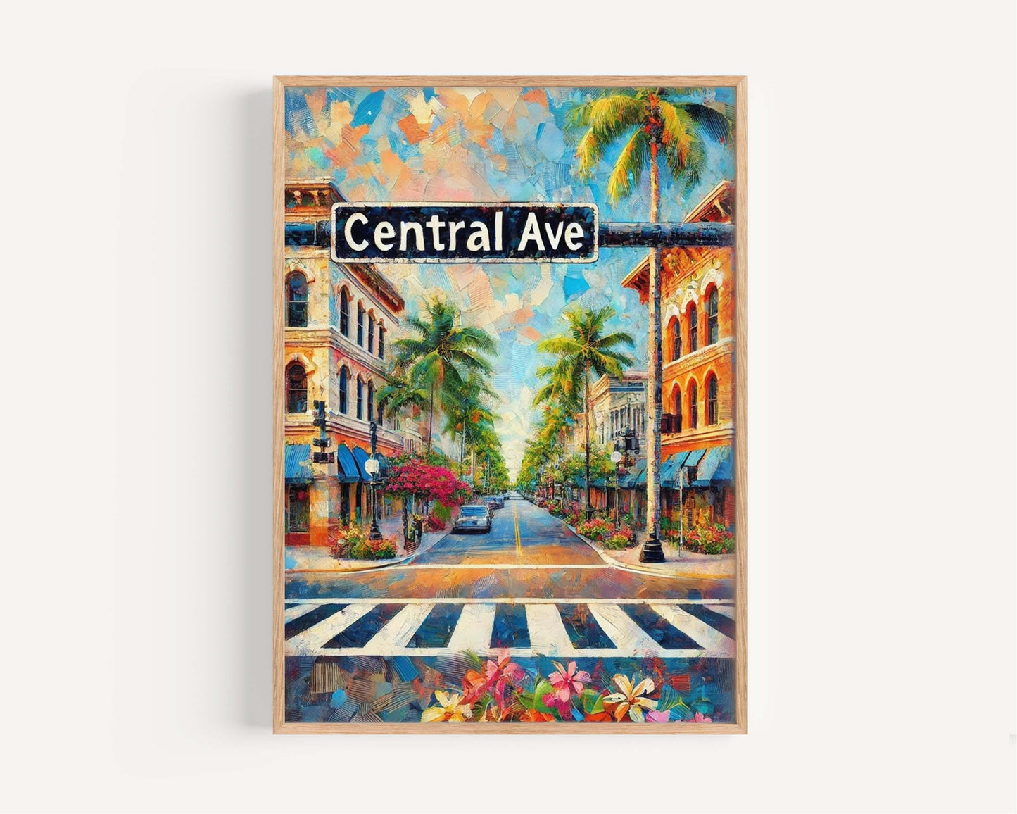 Central Ave Print – Naples Florida Wall Art, Travel Poster, Florida Gift, Housewarming Decor, Coastal Beach Art, FL Travel Print
