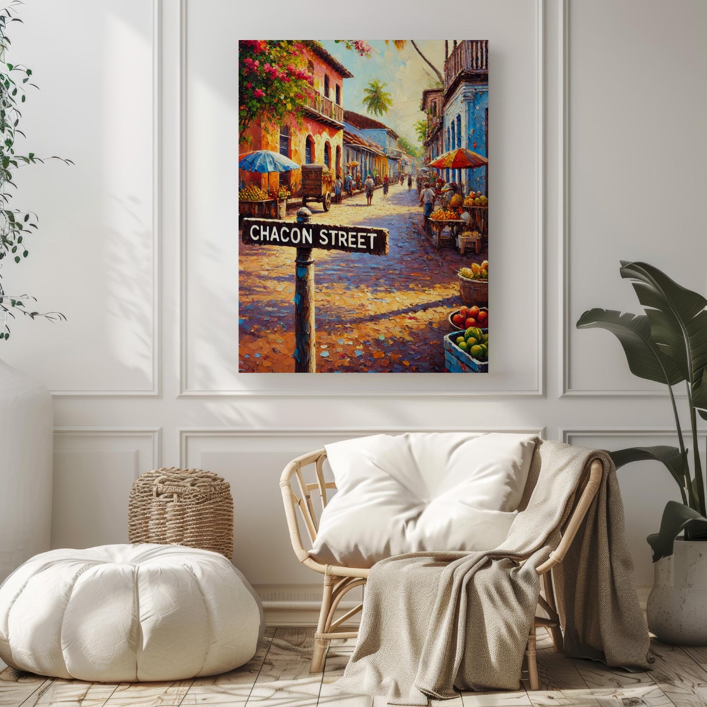 Chacon Street Wall Art, Trinidad and Tobago Travel Poster, Caribbean Island Home Decor, Port of Spain Street Sign Print, Vibrant Island Art