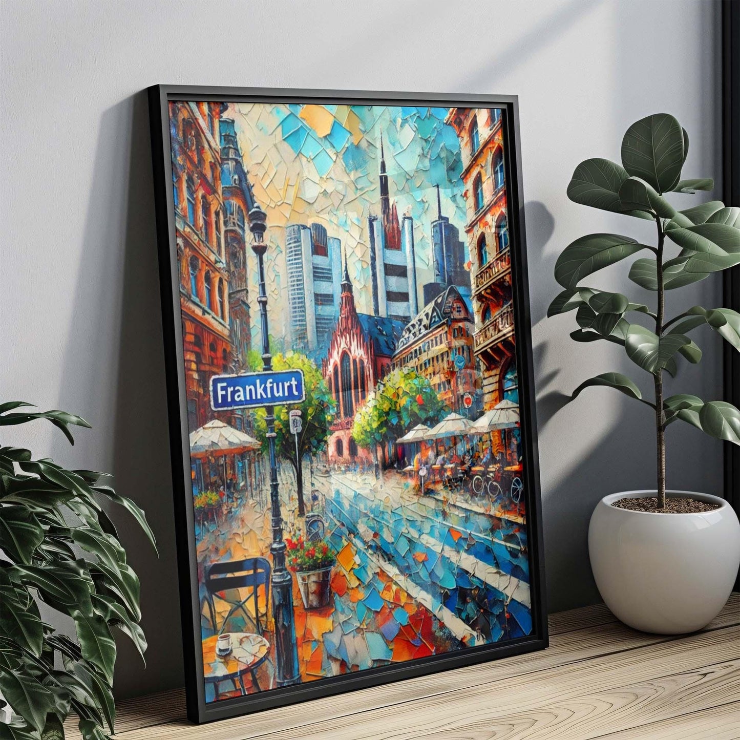 Frankfurt Art Print - Germany City Wall Decor, Travel Poster, European Home Gift, Housewarming & German Cityscape Illustration