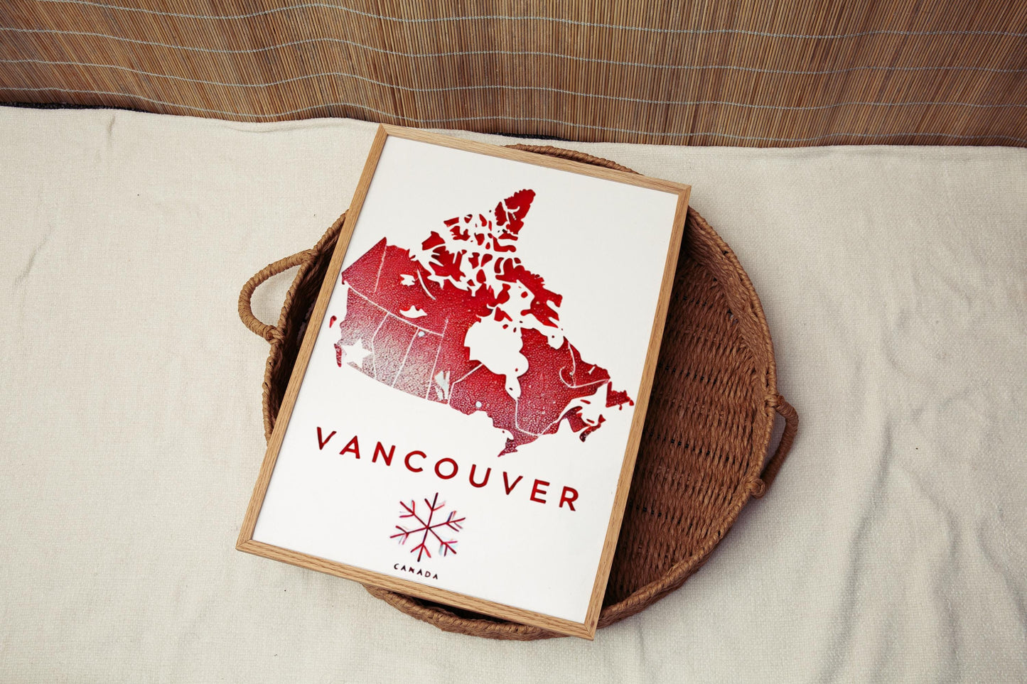 Canada Vancouver Wall Art Print - Modern Cityscape Poster for Travel, Home Decor, Housewarming & College Gift