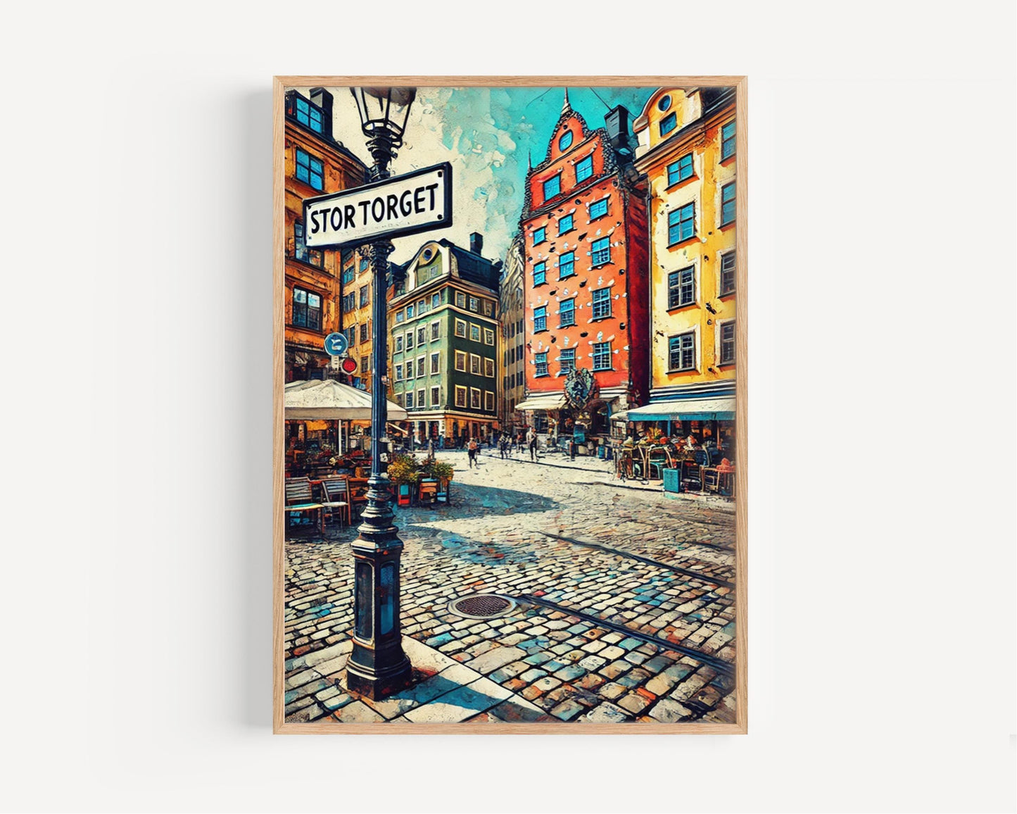 Stortorget Wall Art Print - Stockholm Travel Poster, Sweden Art Souvenir, Housewarming Gift, Scenic Stortorget Square Decor