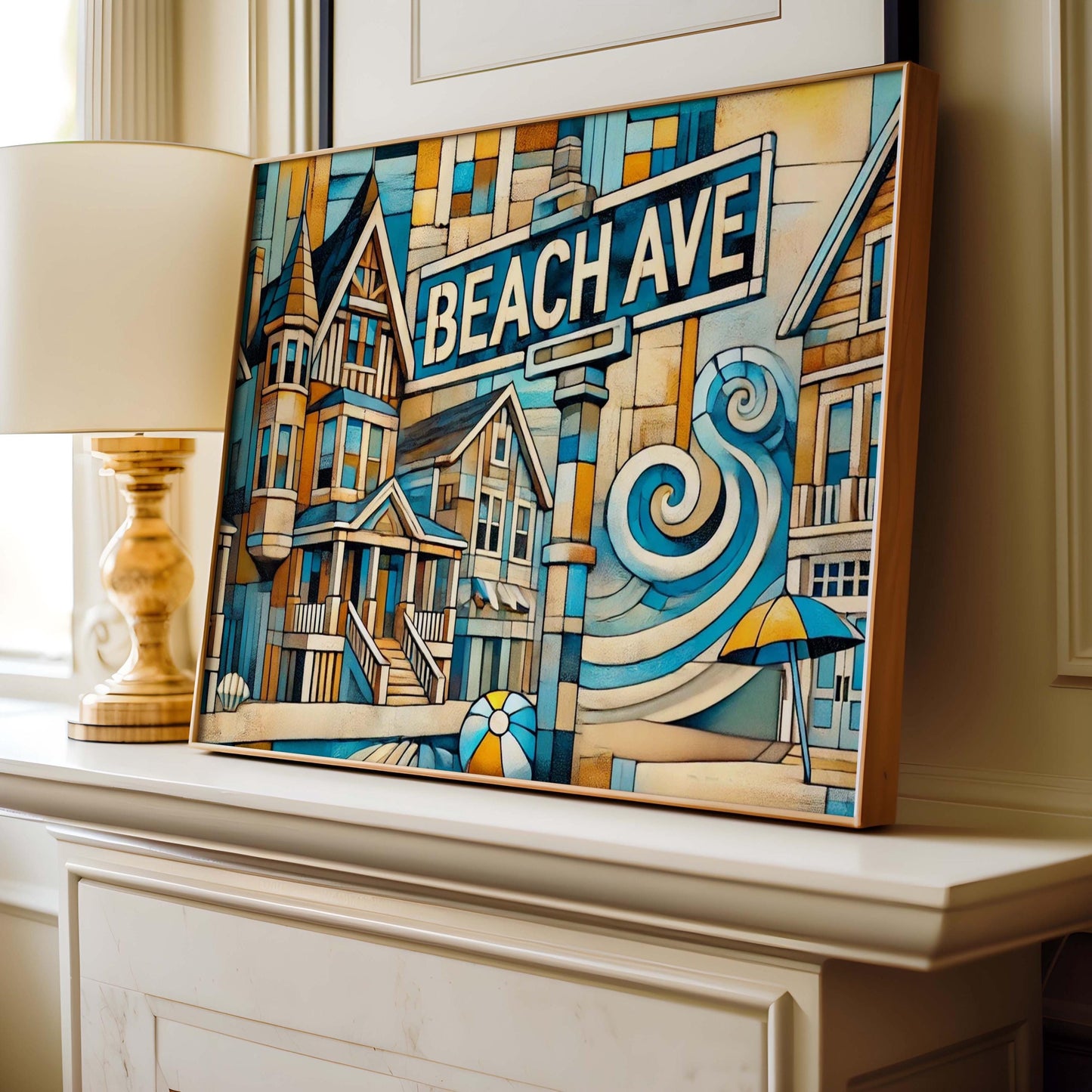 Beach Ave Print Cape May Art Travel Poster Wall Art New Jersey Gift Beach Avenue Decor Housewarming Present