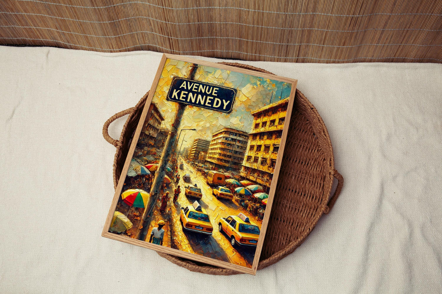 Avenue Kennedy Wall Art | Yaoundé Print | Cameroon Street Sign Artwork | Cityscape Travel Poster | Personalized Gift for Home