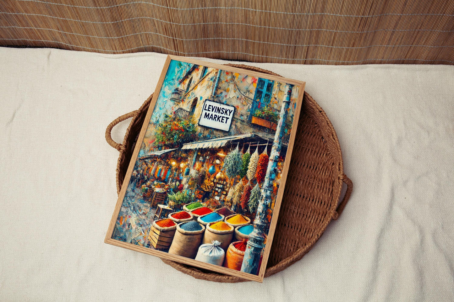 Tel Aviv Levinsky Market Wall Art Print - Israel Travel Poster, Housewarming Gift & Unique Tel Aviv Artwork