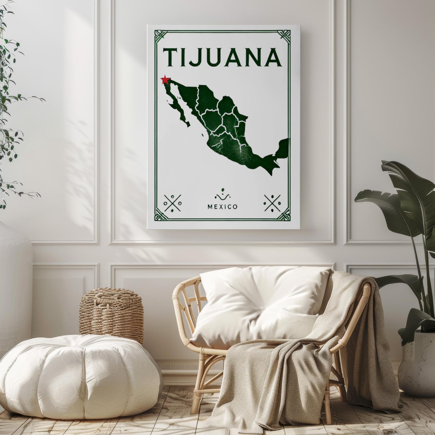 Mexico Tijuana Wall Art Print, Travel Home Decor, Mexico Gift, College Dorm & Housewarming Artwork