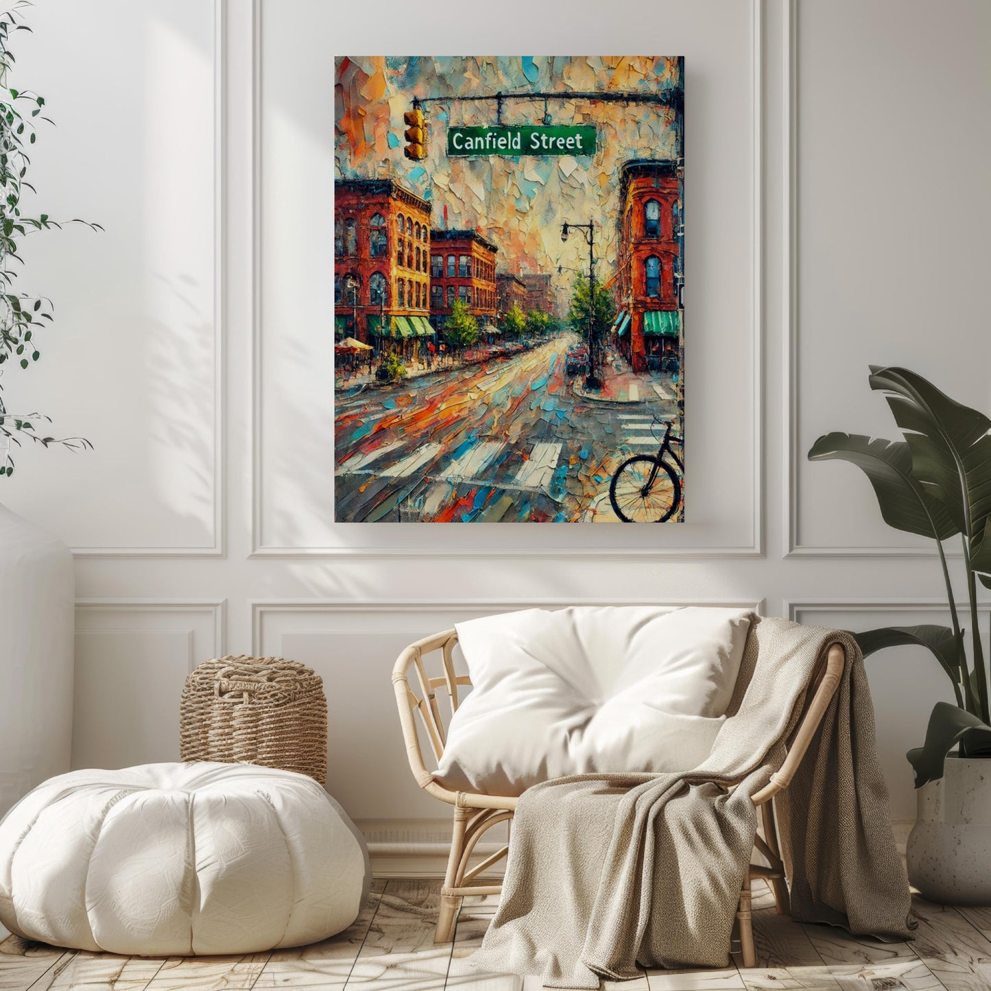 Canfield Street Wall Art, Michigan Print, USA Art, “City” Gift, Travel Souvenir, Travel Poster, “State” Art, PERSONALIZED GIFT
