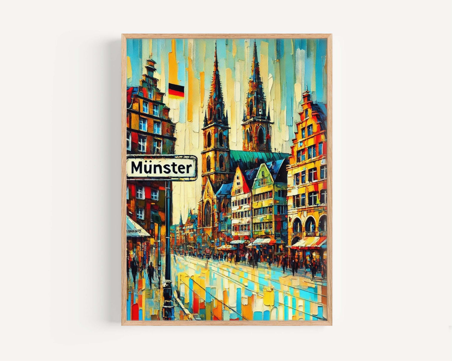 Münster Art Print – Germany City Wall Art, Travel Poster, European Home Decor, Münster Gift, Housewarming & German Travel Print