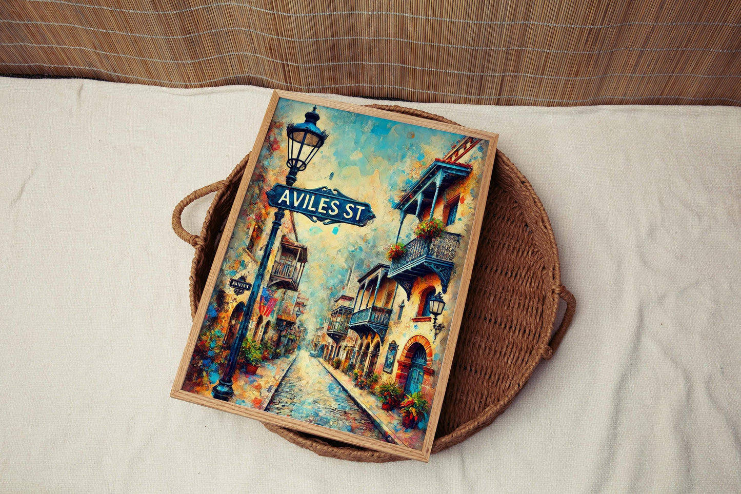 Aviles St Print - St Augustine Travel Poster, Florida Art Wall Decor, Aviles Street Art, Housewarming & Florida Gift, Coastal Home Print