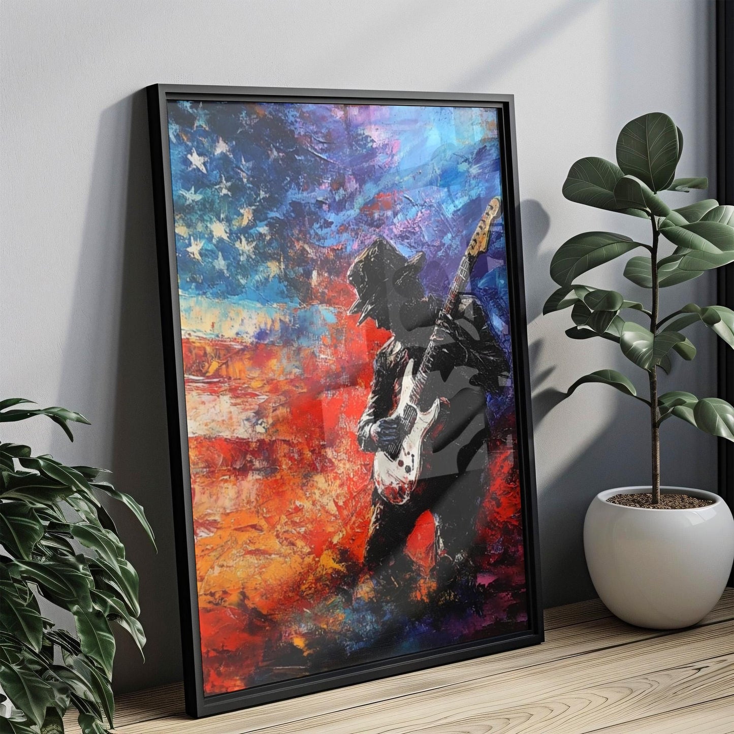 American Jazz Art Abstract USA Wall Art Patriotic United States Poster Independence Home Decor