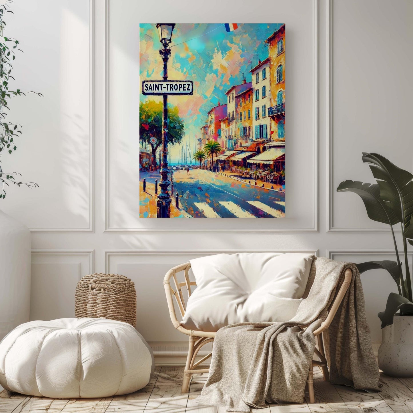 Saint-Tropez Art Print - French Wall Decor, Travel Poster, Housewarming Gift, Saint-Tropez Artwork France Travel Print