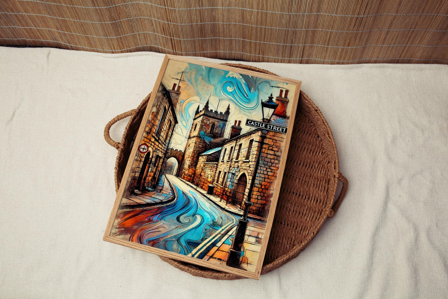 Wall Art Castle St Print Canterbury England Travel Poster, Castle Street Artwork, Housewarming Gift, UK Gift, Cityscape Wall Decor