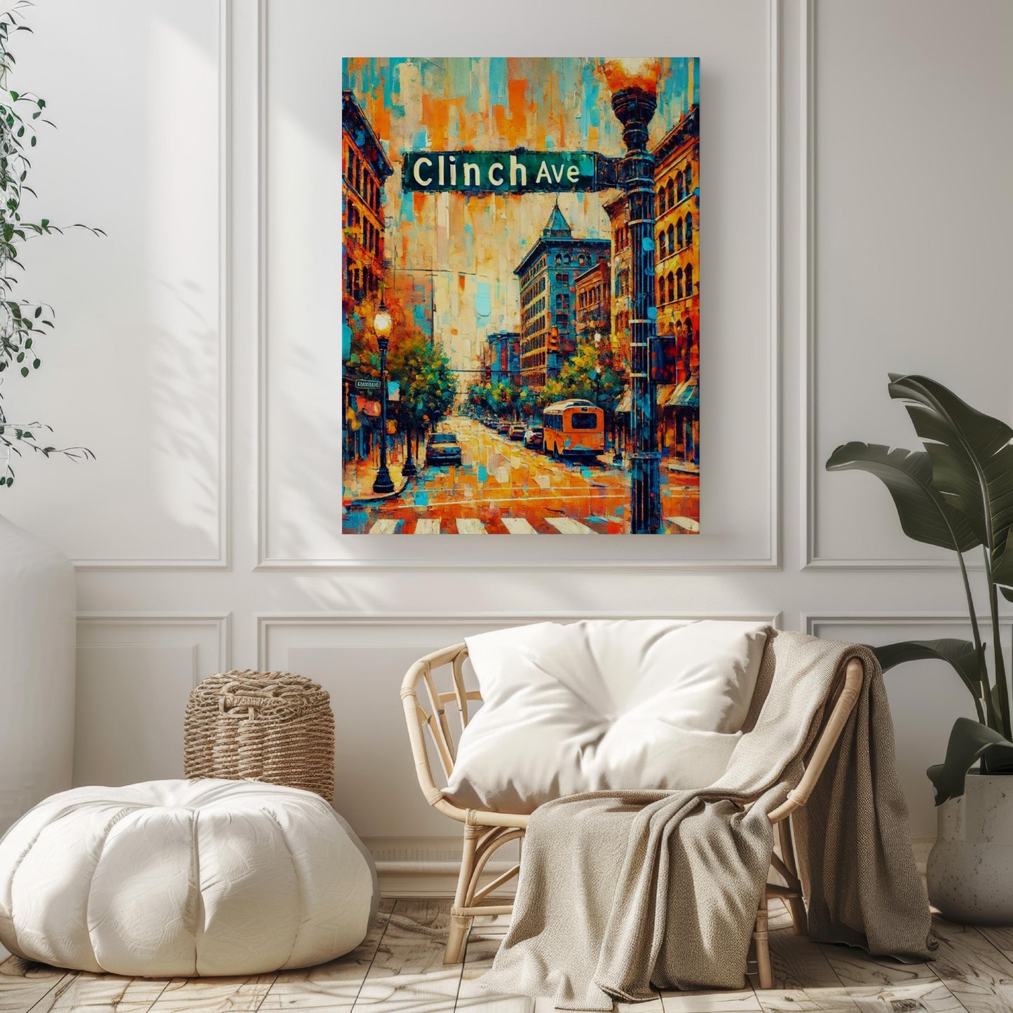 Knoxville Clinch Ave Wall Art - Travel Poster, Knoxville Gift, Housewarming Decor, Map Print, Unique Tennessee City Art
