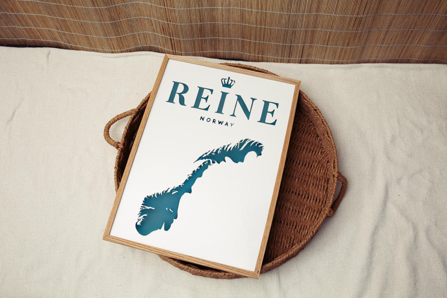 Norway Reine Wall Art Print - Scenic Travel Poster, Norwegian Home Decor, Housewarming Gift, Minimalist Scandinavian Artwork