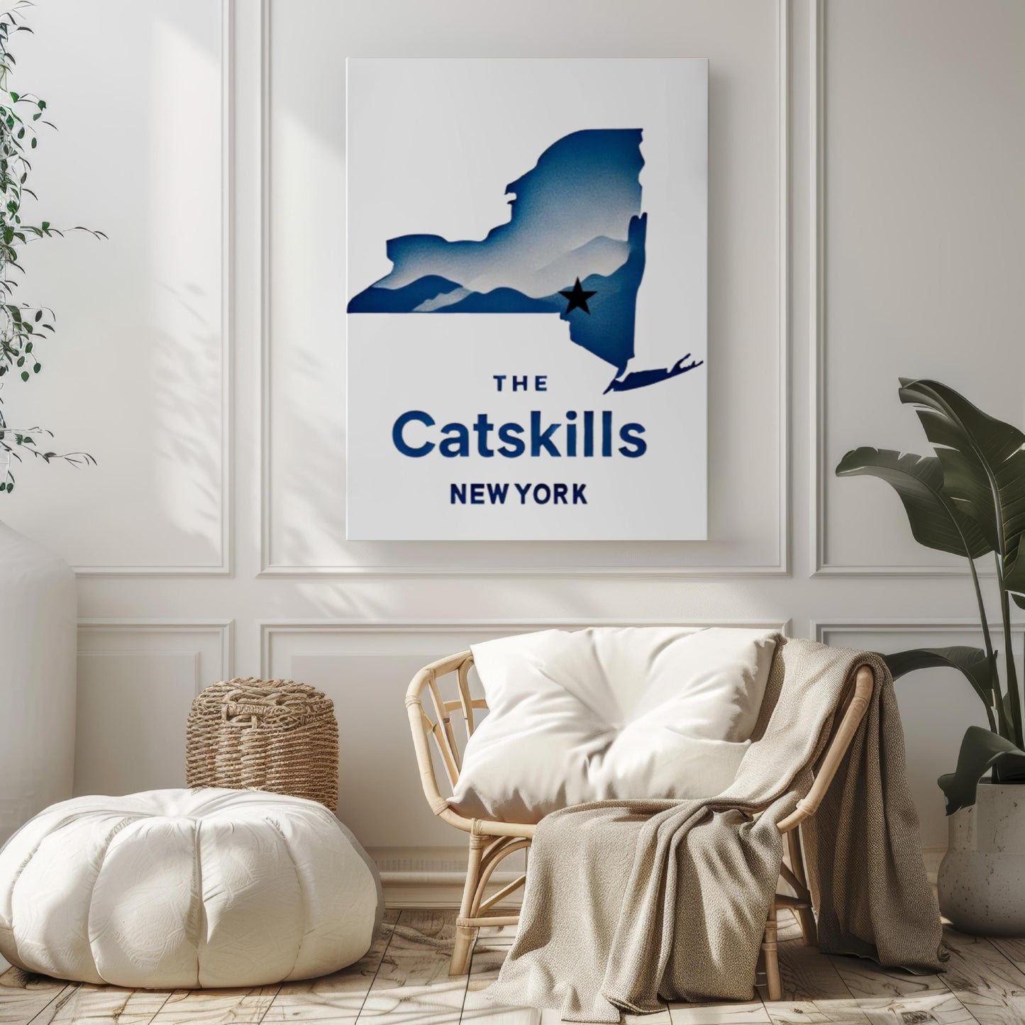 The Catskills Wall Art Print - New York Travel Decor, NY Gift, College Dorm Room, Housewarming & Home Decoration
