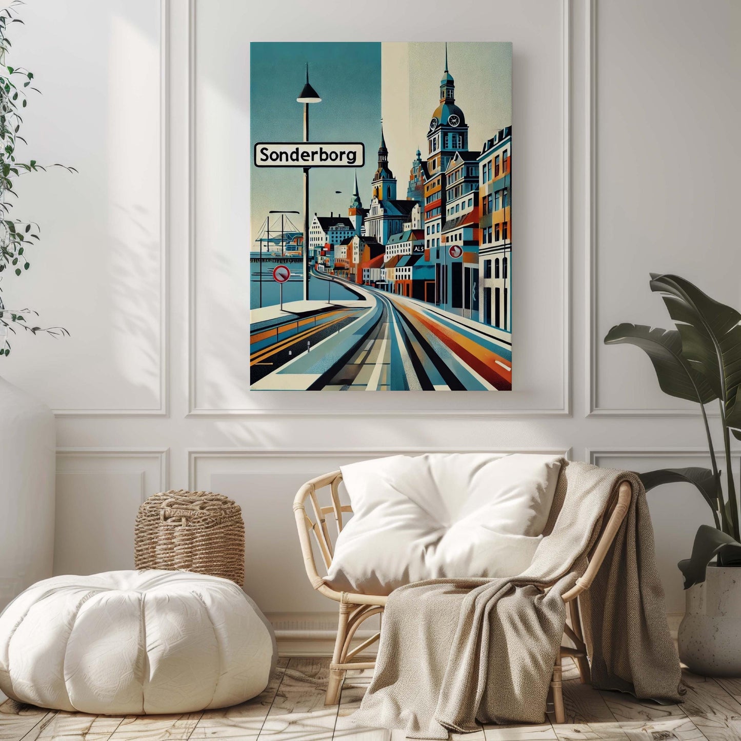 Sonderborg Art Print - Denmark Travel Poster, Europe Wall Art, City Gift, Housewarming Decor, Scandinavian Home Decoration