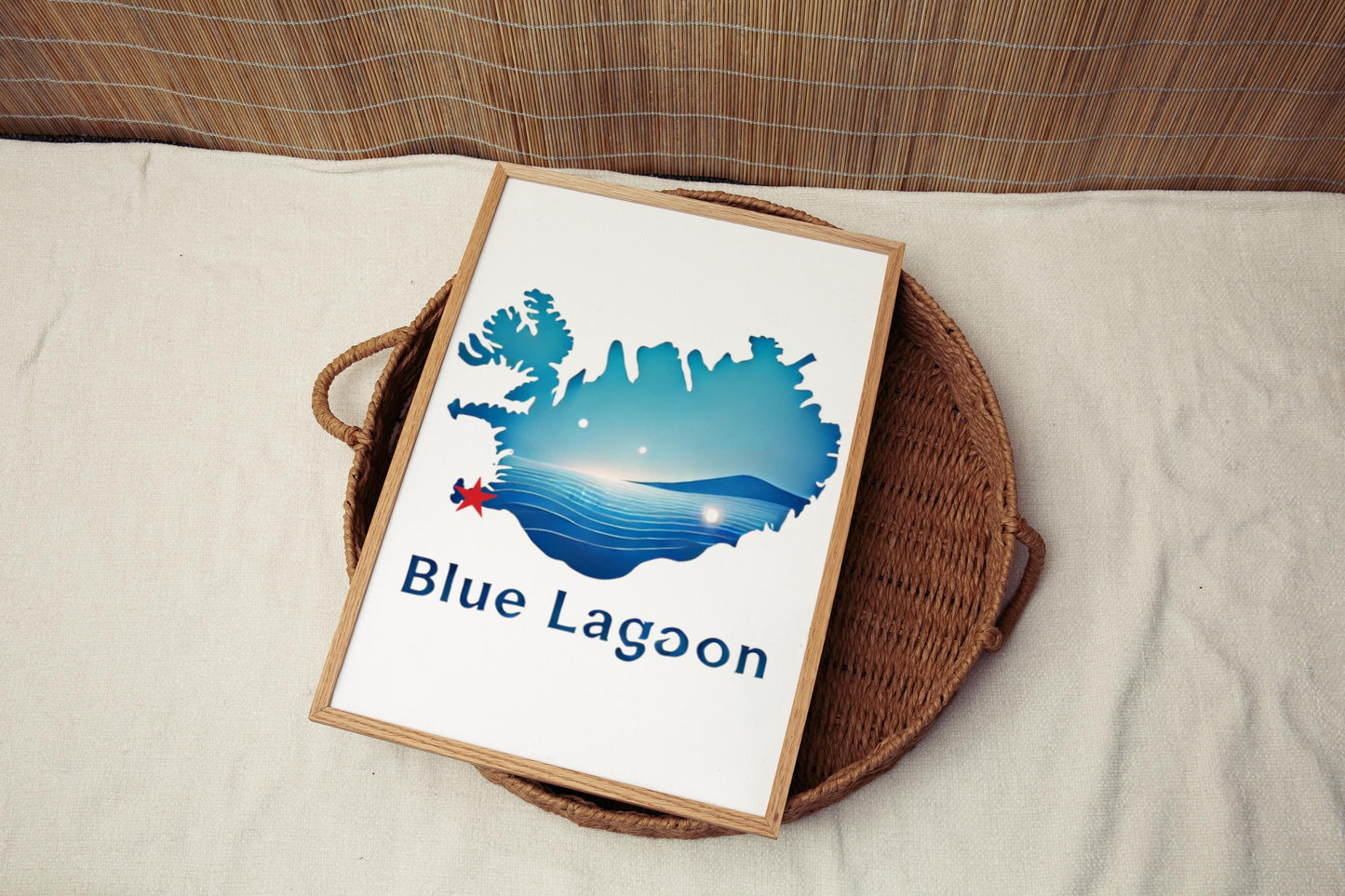 Blue Lagoon Wall Art Print - Iceland Travel Decor, Blue Lagoon Iceland Gift, Housewarming & College Dorm Room Decoration