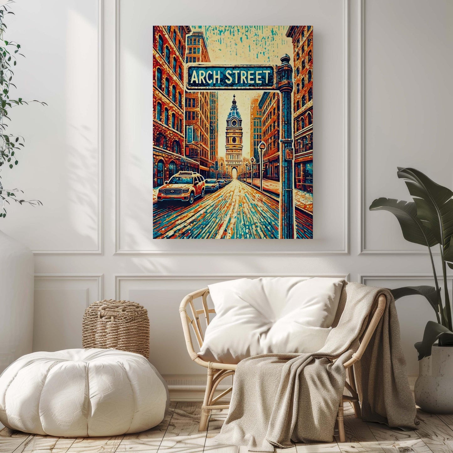 Arch St Print Philadelphia Wall Art, Philly Travel Poster, Pennsylvania Artwork, Arch Street Gift, Housewarming Decor, Cityscape Print