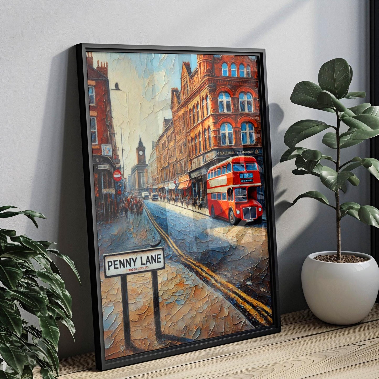 Wall Art Penny Ln Liverpool Print England Travel Poster City Gift Housewarming England Artwork