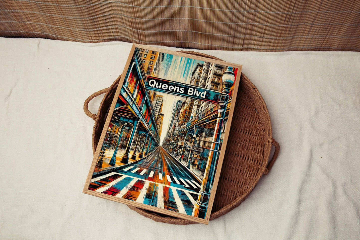 Queens Blvd Print - Queens Boulevard Wall Art, NYC Travel Poster, New York City Artwork, Housewarming Gift, Queens Gift Home Decor