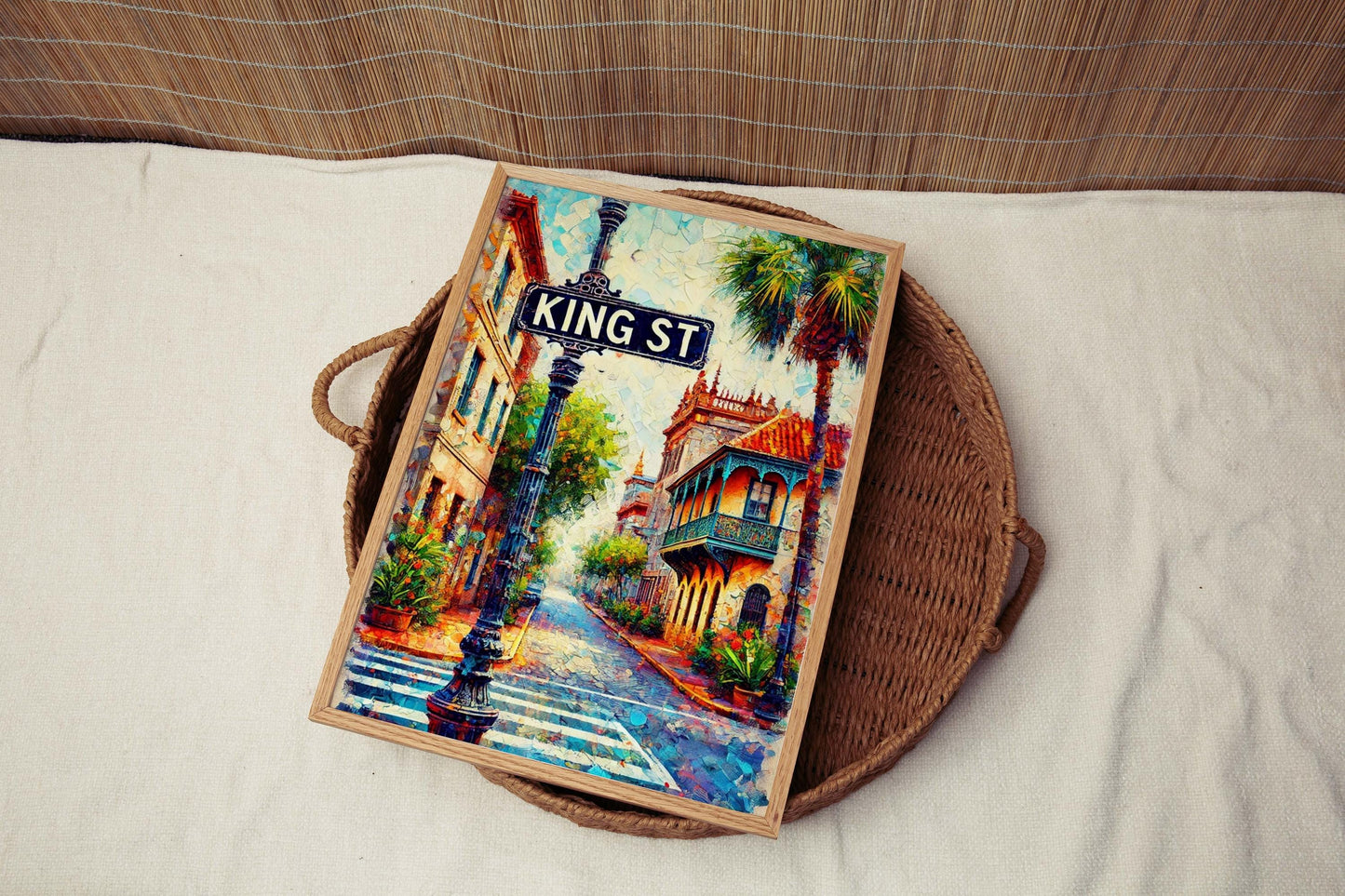 King Street Print St Augustine Wall Art Florida Travel Poster Vintage Style Housewarming Gift FL Art