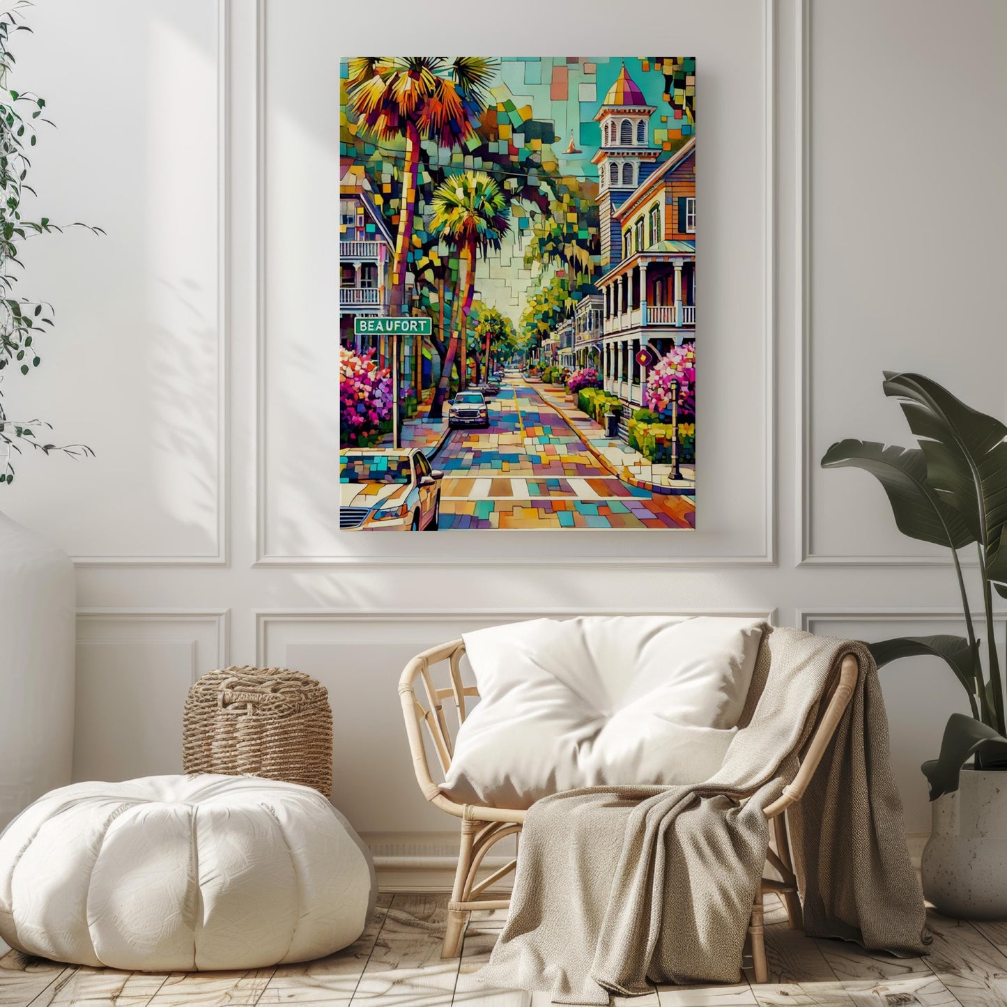 North Carolina Beaufort Wall Art - Coastal Travel Print, USA Home Decor, North Carolina Gift & Beach Housewarming Poster