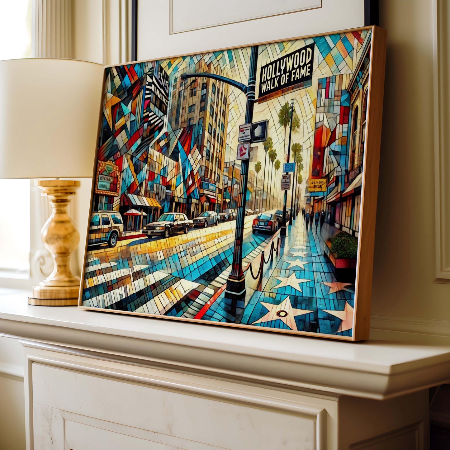Hollywood Walk of Fame Wall Art Print, Los Angeles Travel Poster, Cali Gift, Hollywood Decor, Housewarming & Movie Lover Gift