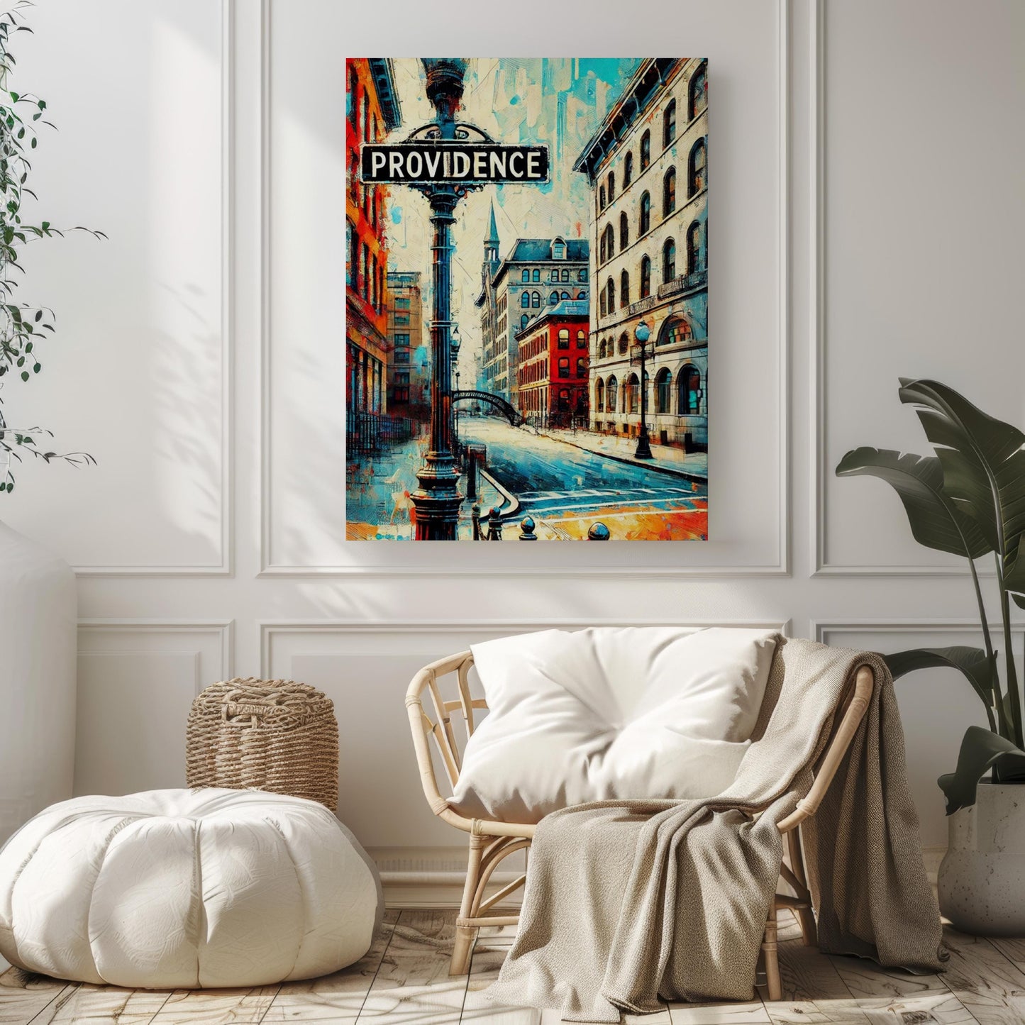 Print Providence Wall Art Rhode Island Travel Poster Housewarming Gift American City Map Decor