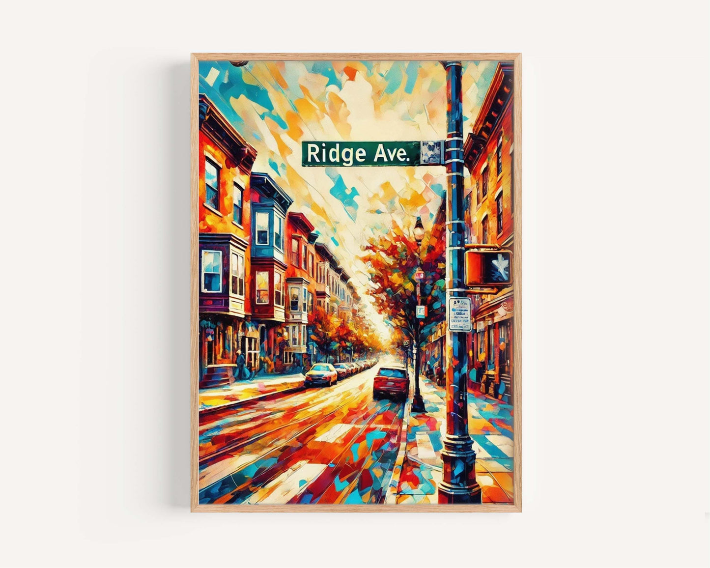 Ridge Ave Print - Philadelphia Wall Art, Philly Gift, Travel Poster & Pennsylvania Housewarming Artwork