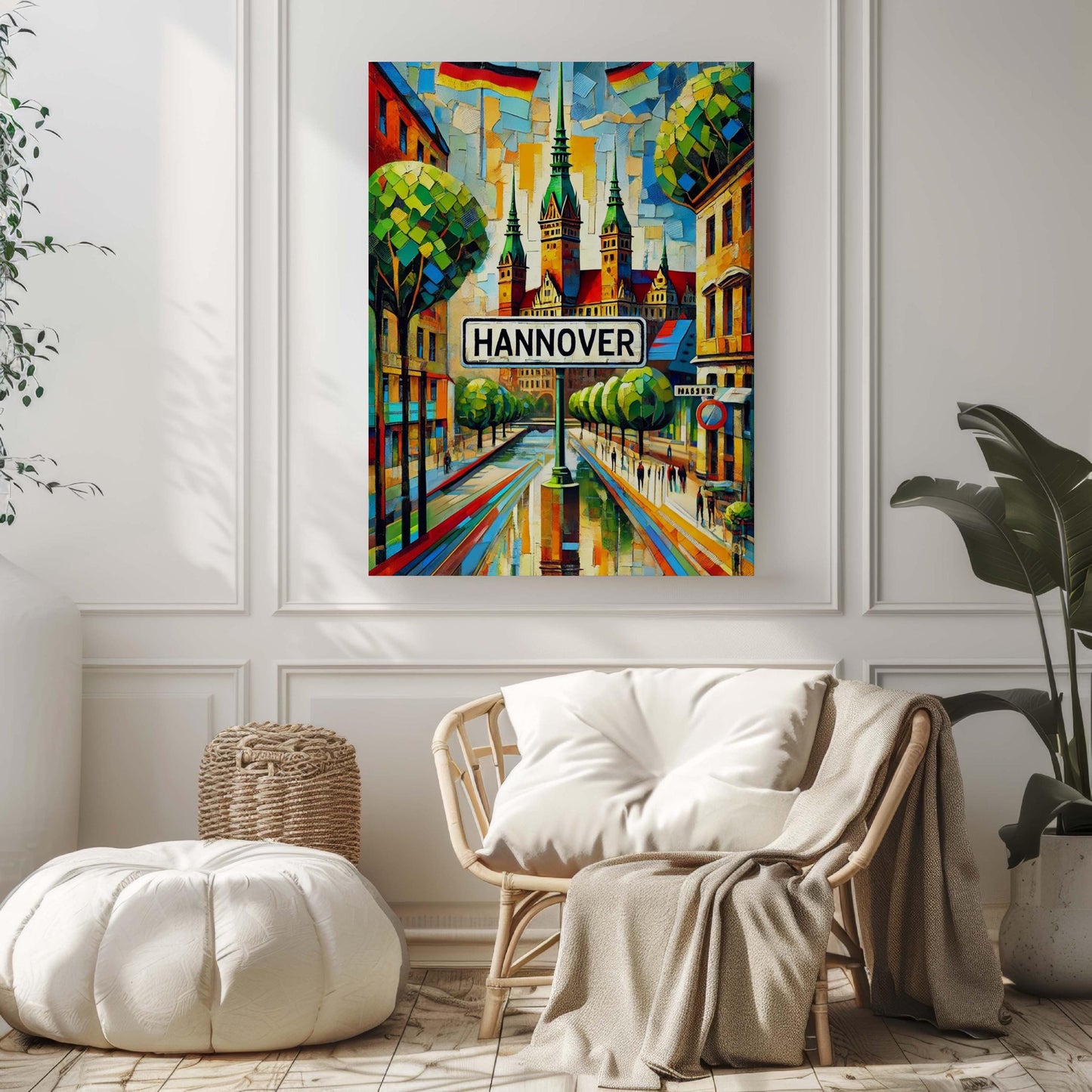 Hannover Art Wall Print – Germany City Travel Poster, European Home Decor, Housewarming Gift, Modern Minimalist German Artwork