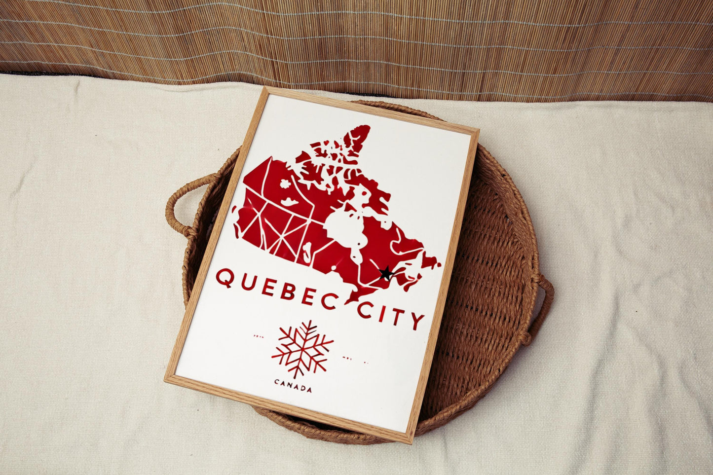 Canada Quebec City Wall Art Print, Travel Home Decor, Canada Gift & Housewarming, College Room Artwork, Unique Canadian Travel Poster