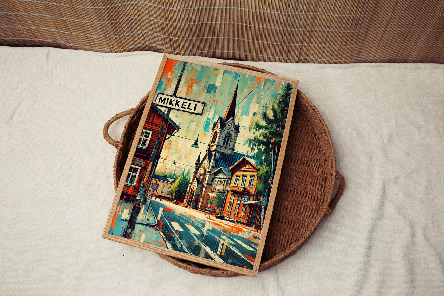 Mikkeli Art Print Finland City Wall Art Travel Poster Scandinavian Home Decor Housewarming Gift European Travel Gift