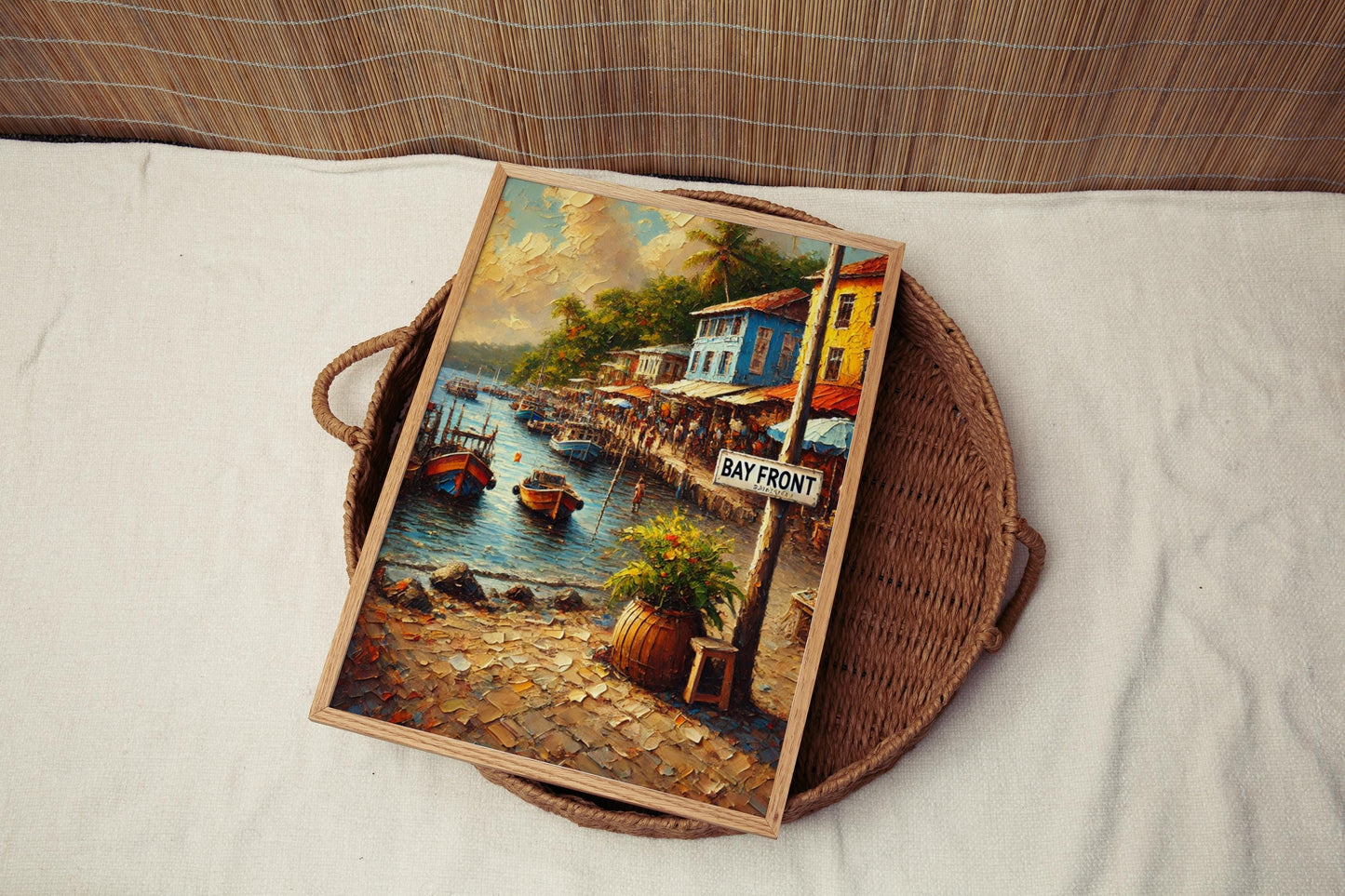 Bay Street Wall Art, Roseau Print, Dominica Art, Scenic Street Sign, Travel Souvenir, Travel Poster, Home Decor, Personalized Gift