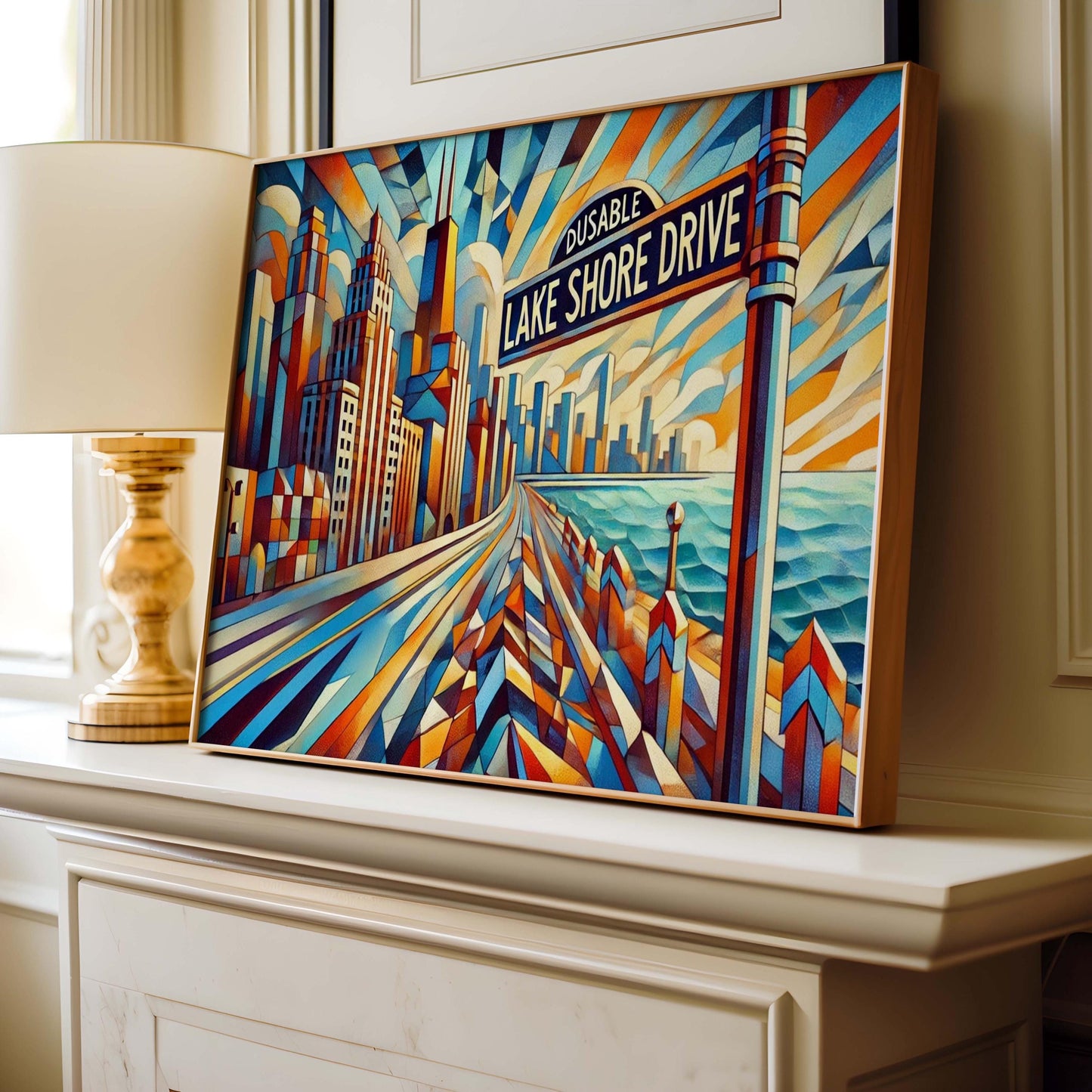 DuSable Lake Shore Wall Art Print - Chicago Travel Poster, Cityscape Decor, Perfect Housewarming & Gift Idea