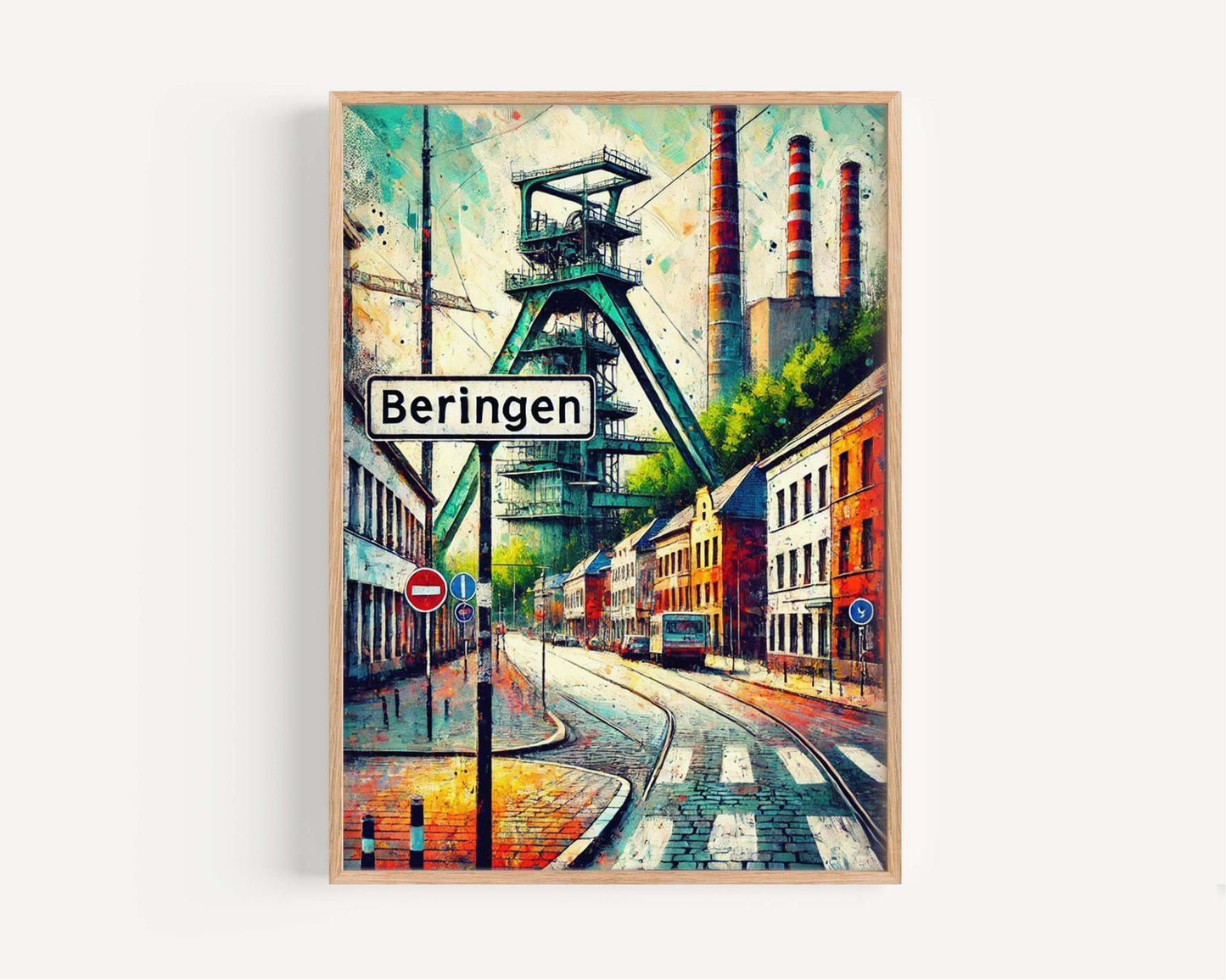 Beringen Art Print - Belgium City Wall Art, Travel Poster, European Home Decor, Beringen Gift, Housewarming & Travel Wall Decor