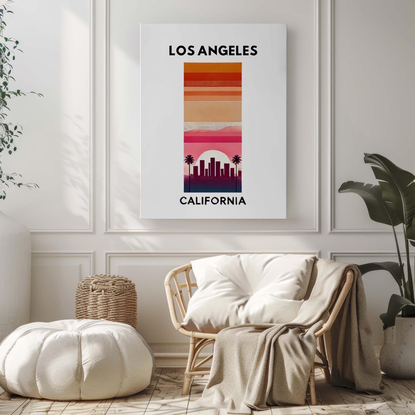 Los Angeles Print, California Wall Art, Travel Home Decor, Housewarming & College Gift, Modern LA Cityscape Poster