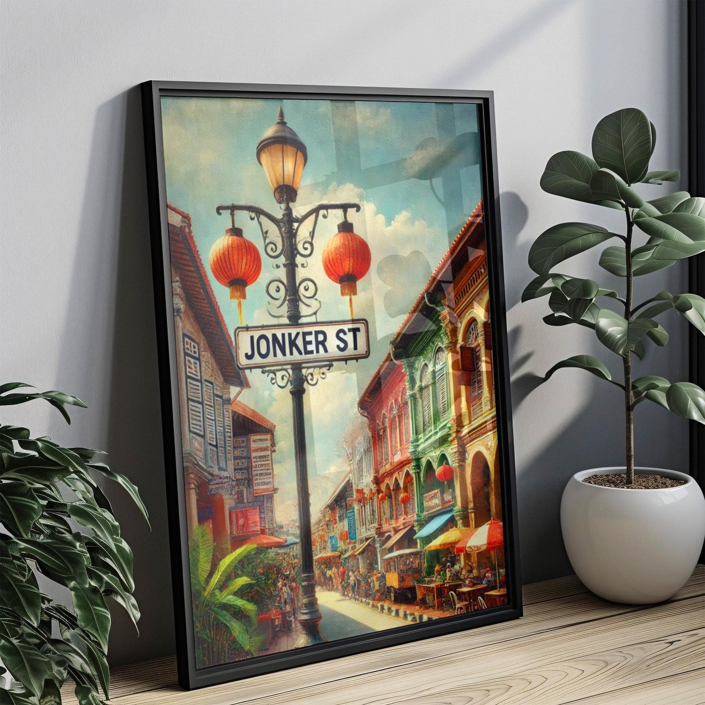 Print Jonker St Wall Art - Malacca Travel Poster, Malaysian Souvenir, Housewarming Gift, Jonker Street Print, Travel Wall Decor