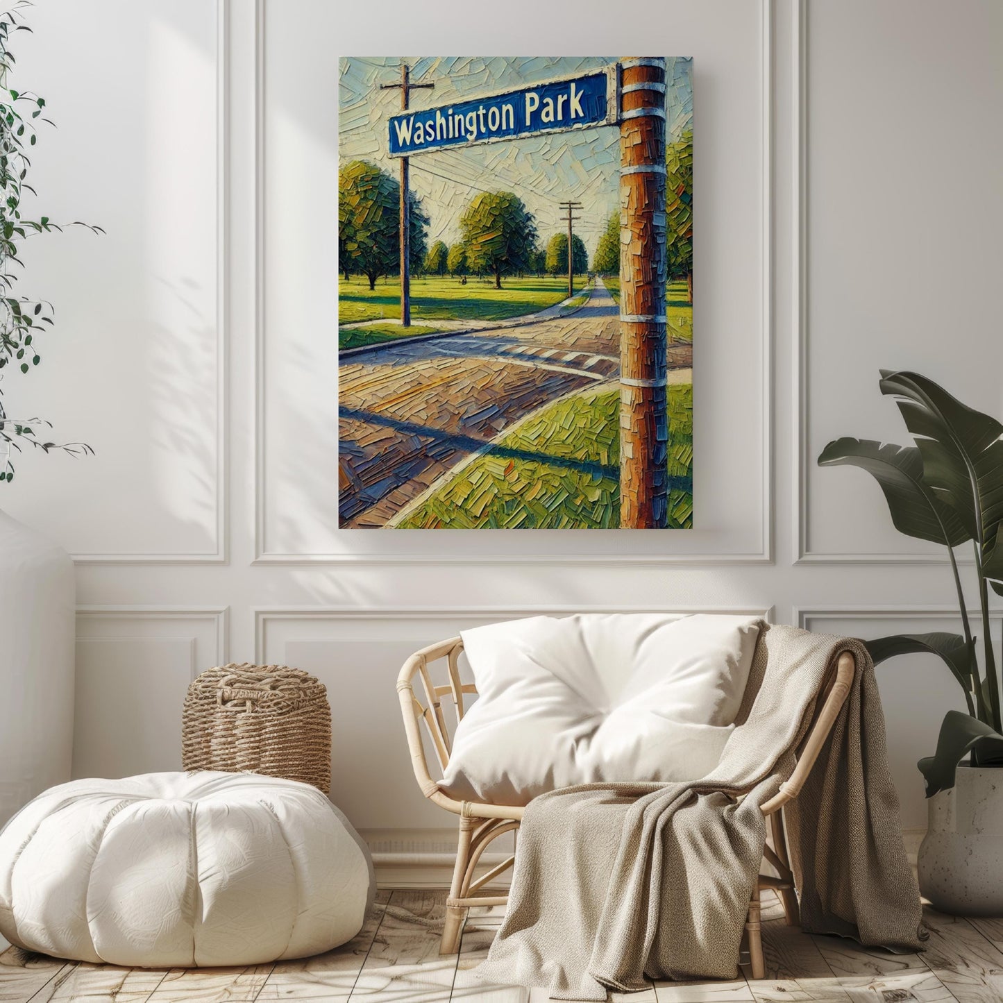Denver Washington Park Wall Art Print – Colorado Travel Poster, Denver Gift, Housewarming Decor, USA Cityscape Illustration
