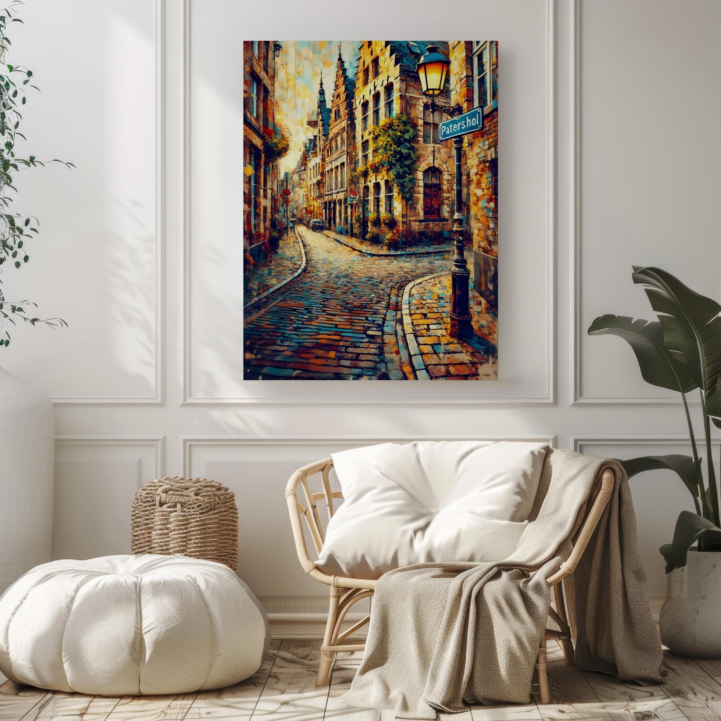 Belgium Patershol Wall Art Print - Ghent Travel Poster, Unique Belgium Gift & Housewarming Decor, Belgium Artwork Collection