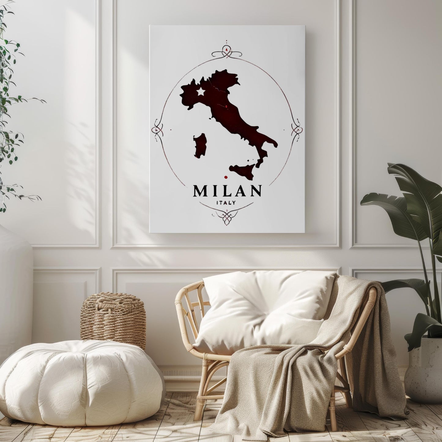 Italy Milan Wall Art Print - Travel Home Decor, Italy Gift, College Dorm Room Artwork, Housewarming Present
