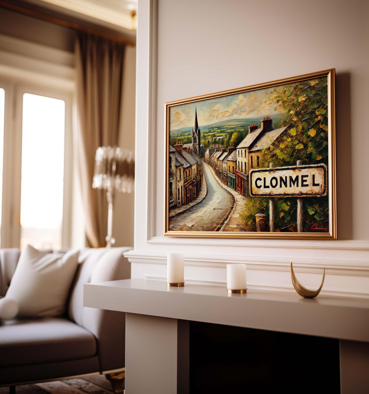Clonmel Art Print - Ireland Travel Poster, Clonmel Wall Art, European City Gift, Housewarming Decor, Unique Ireland Art Illustration