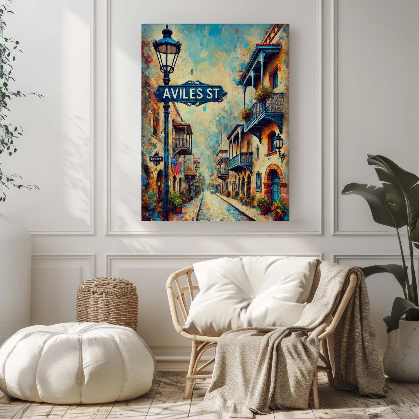 Aviles St Print - St Augustine Travel Poster, Florida Art Wall Decor, Aviles Street Art, Housewarming & Florida Gift, Coastal Home Print