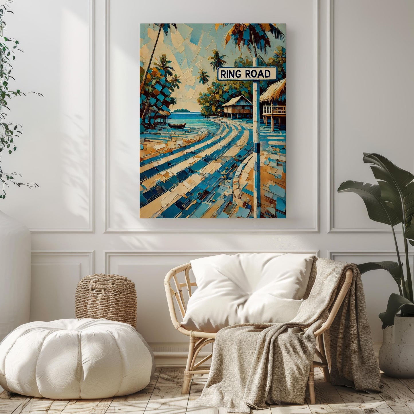 Ring Road Wall Art, Micronesia Travel Poster, Kolonia Coastal Road Print, Tropical Home Decor, Travel Souvenir, Island Gift, Fine Art Print