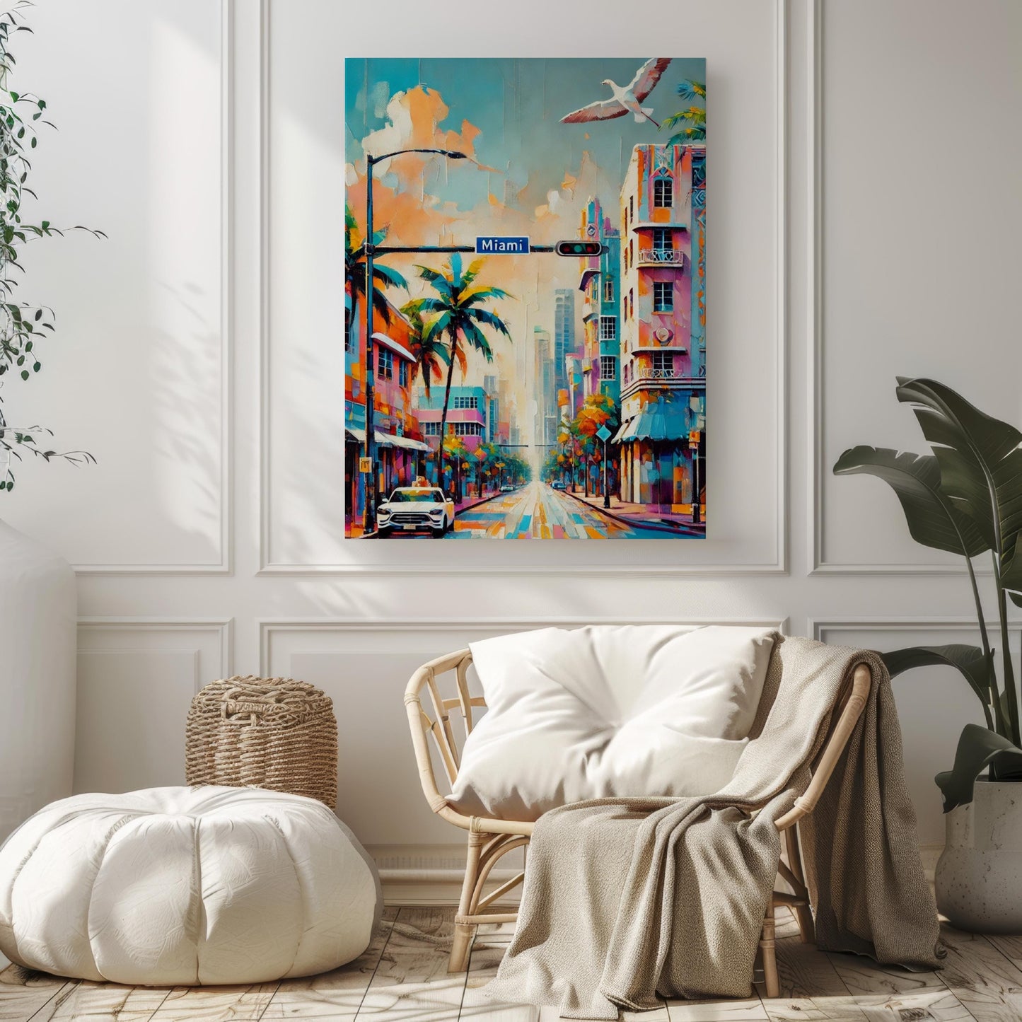 Florida Miami Wall Art Print, Travel Poster & USA Souvenir, Housewarming Gift, Coastal Decor, Florida Travel Artwork