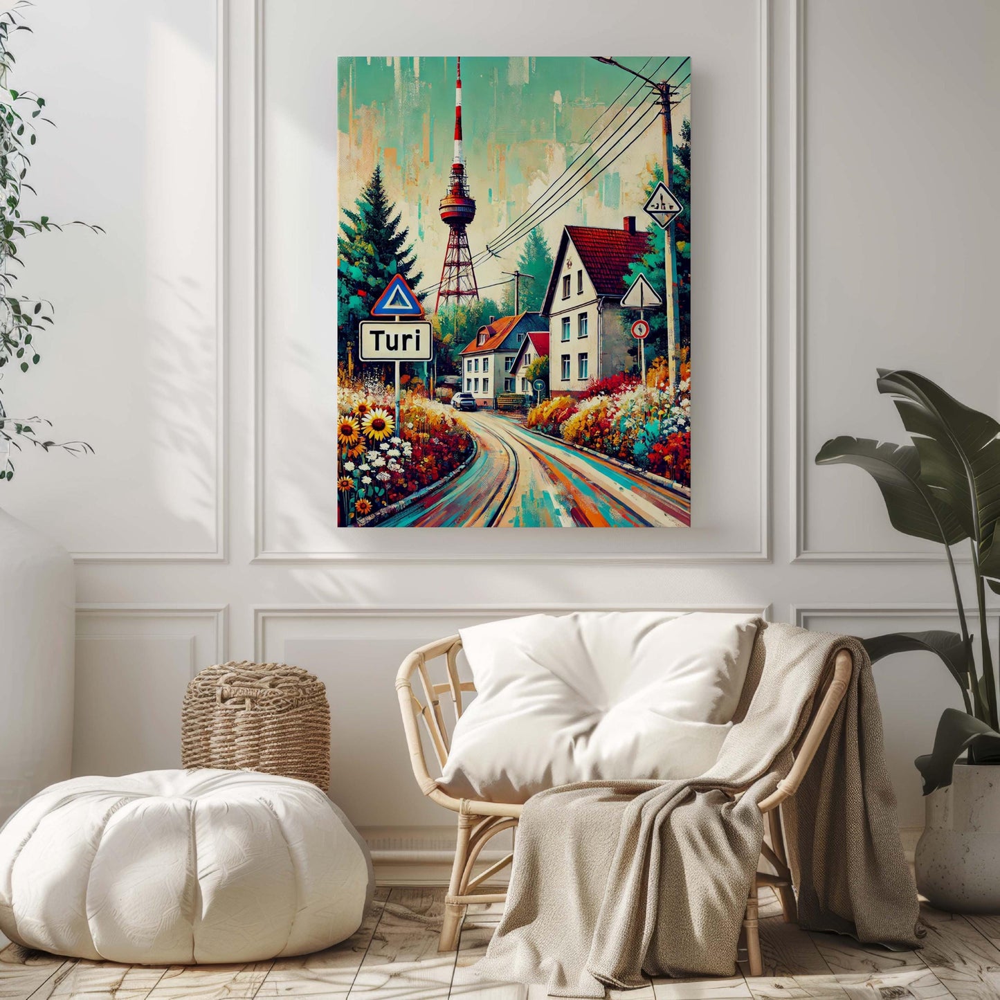Turi Art Wall Print - Estonia Travel Poster, European City Artwork, Housewarming Gift, Modern Turi Wall Decor
