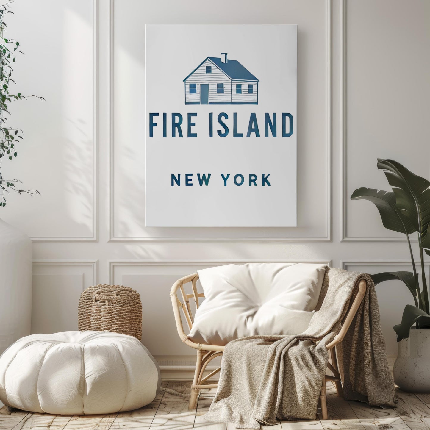 New York Fire Island Wall Art Print - Travel Decor, NY Gift, Housewarming & College Room Artwork