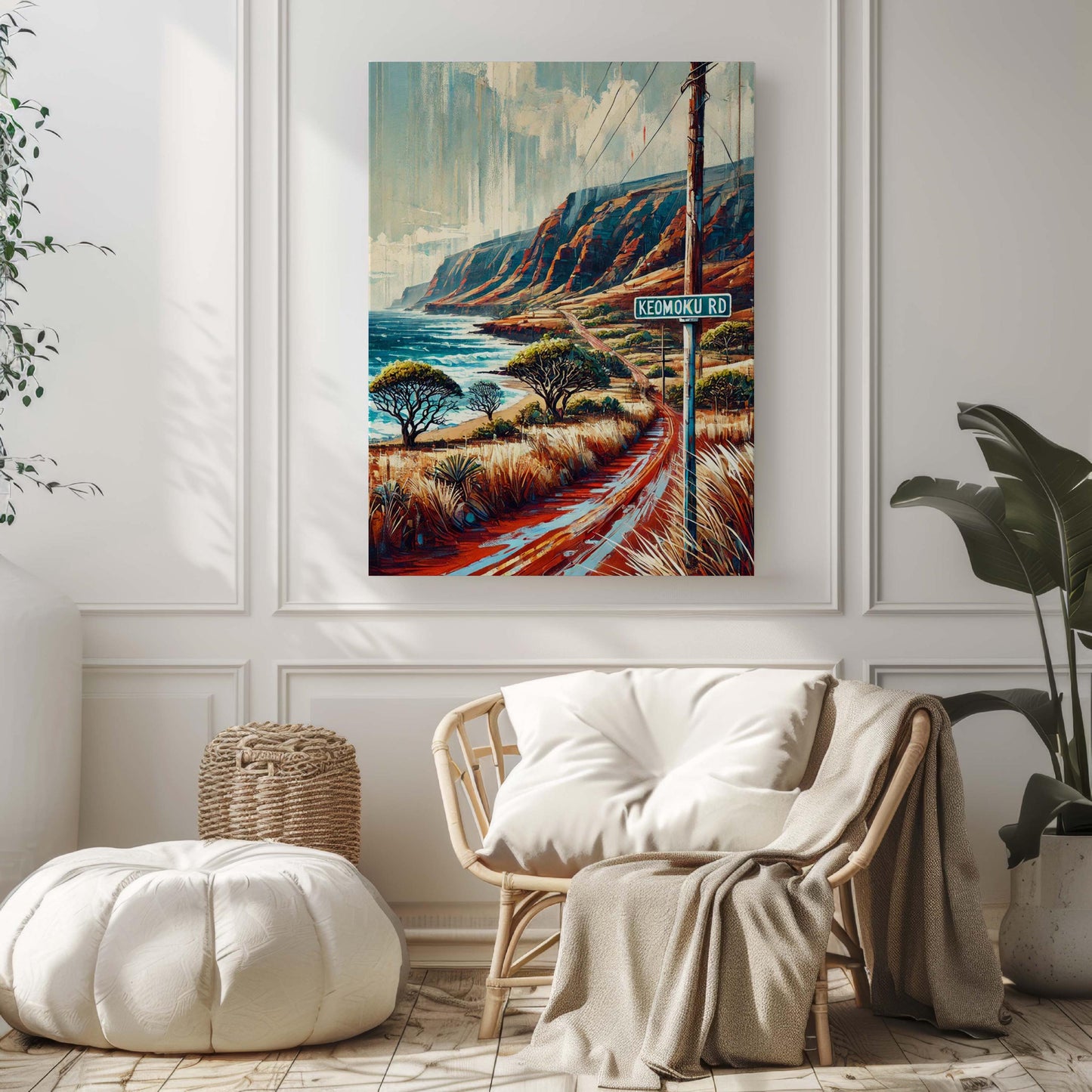 Keomoku Road Print - Lana‘i Travel Poster, Hawaii Wall Art, Lanai Gift, Housewarming Decor, Tropical Road Trip Travel Print