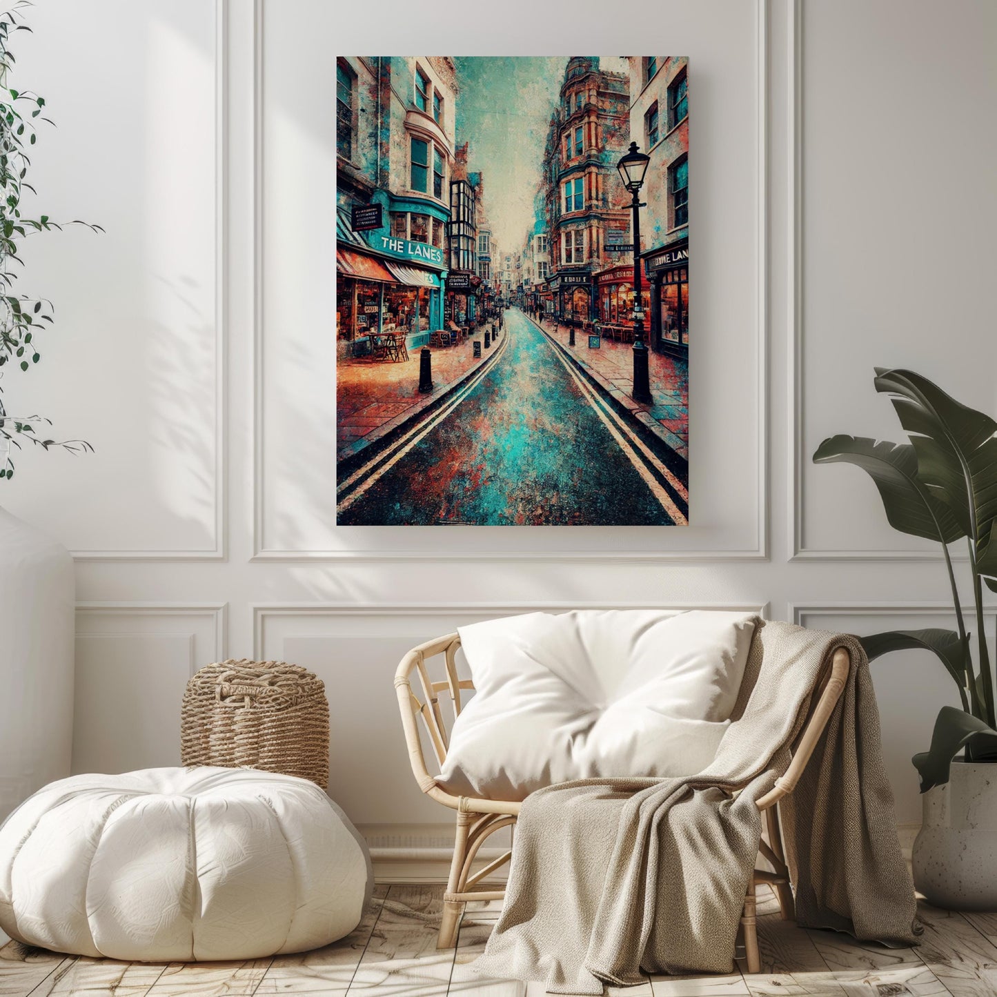 The Lanes Wall Art Print - Brighton Travel Poster, UK Gift, Housewarming Decor, Coastal Town Illustration, Unique UK Art