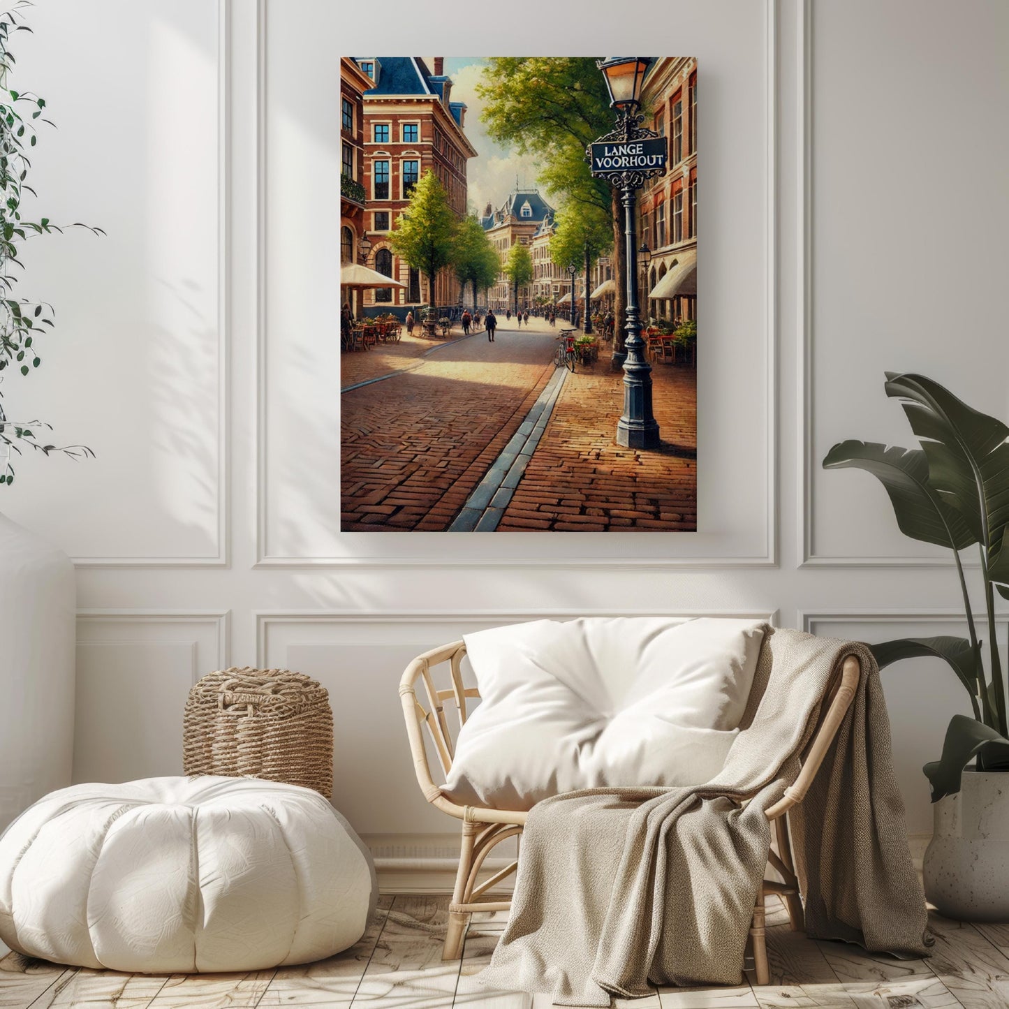 Lange Voorhout Wall Art Print - The Hague Travel Poster, Netherlands Gift, Housewarming Decor, Dutch City Art, Lange Voorhout Travel Print