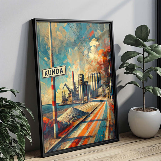 Kunda Art Travel Print – Estonia City Wall Art, European Poster, Housewarming Gift, Kunda Artwork, Scenic Travel Decor