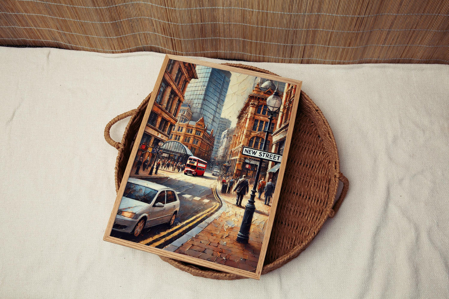 England Wall Art Birmingham Street Print Travel Poster England Gift Housewarming Decor Travel Artwork